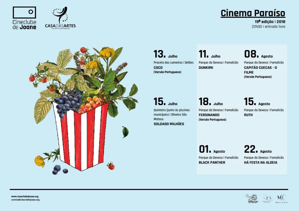 Cineclube de Joane apresenta 19.ª edição do Cinema Paraíso
