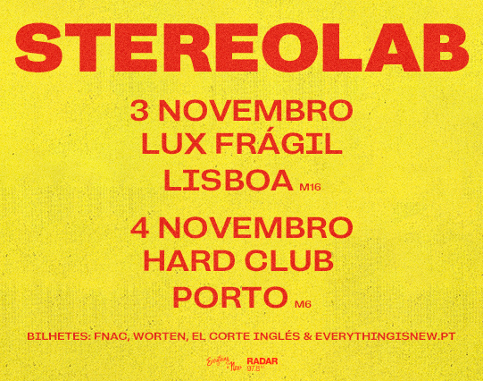 Stereolab em Portugal em Novembro