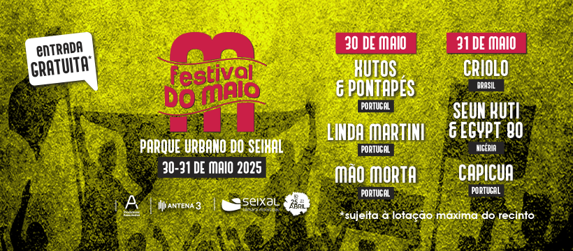 Festival do Maio no Parque Urbano do Seixal, com entrada gratuita