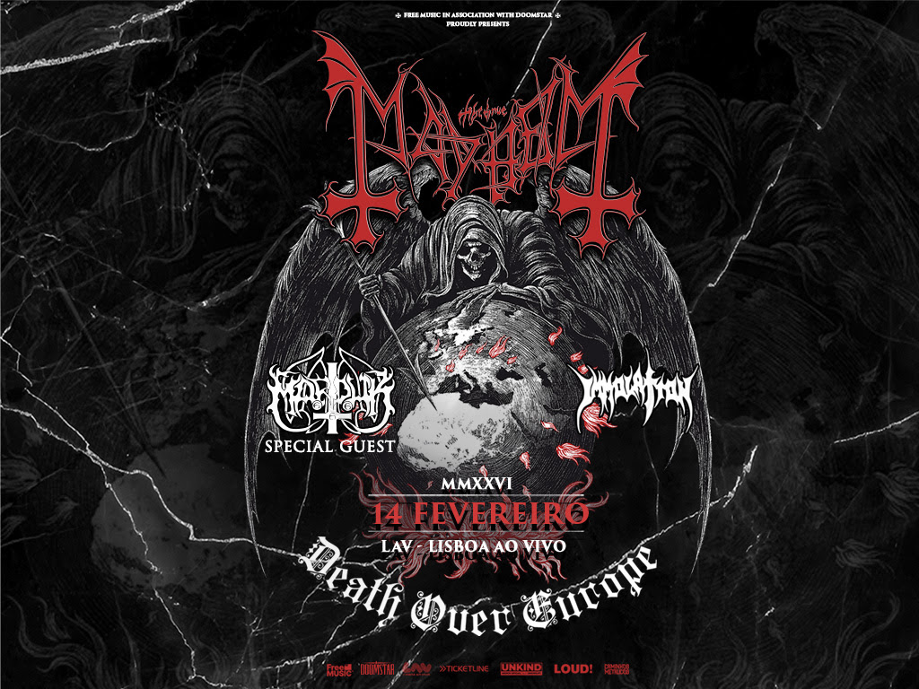 Mayhem, Marduk e Immolation visitam Portugal em 2026