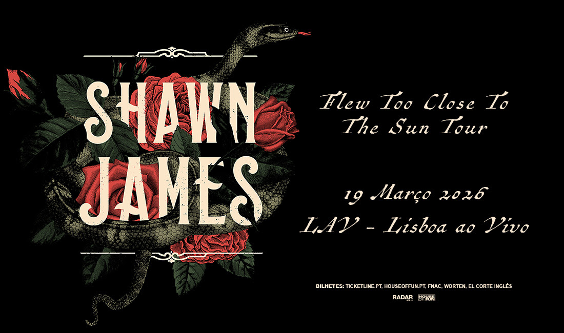 Shawn James com concerto em Portugal em 2026