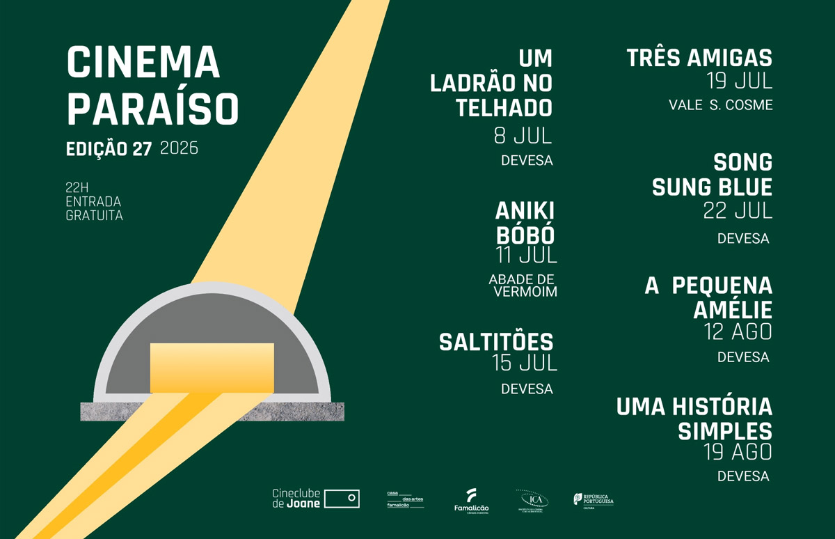 Cinema Paraíso regressa a Famalicão para a sua 27.ª edição de cinema ao ar livre