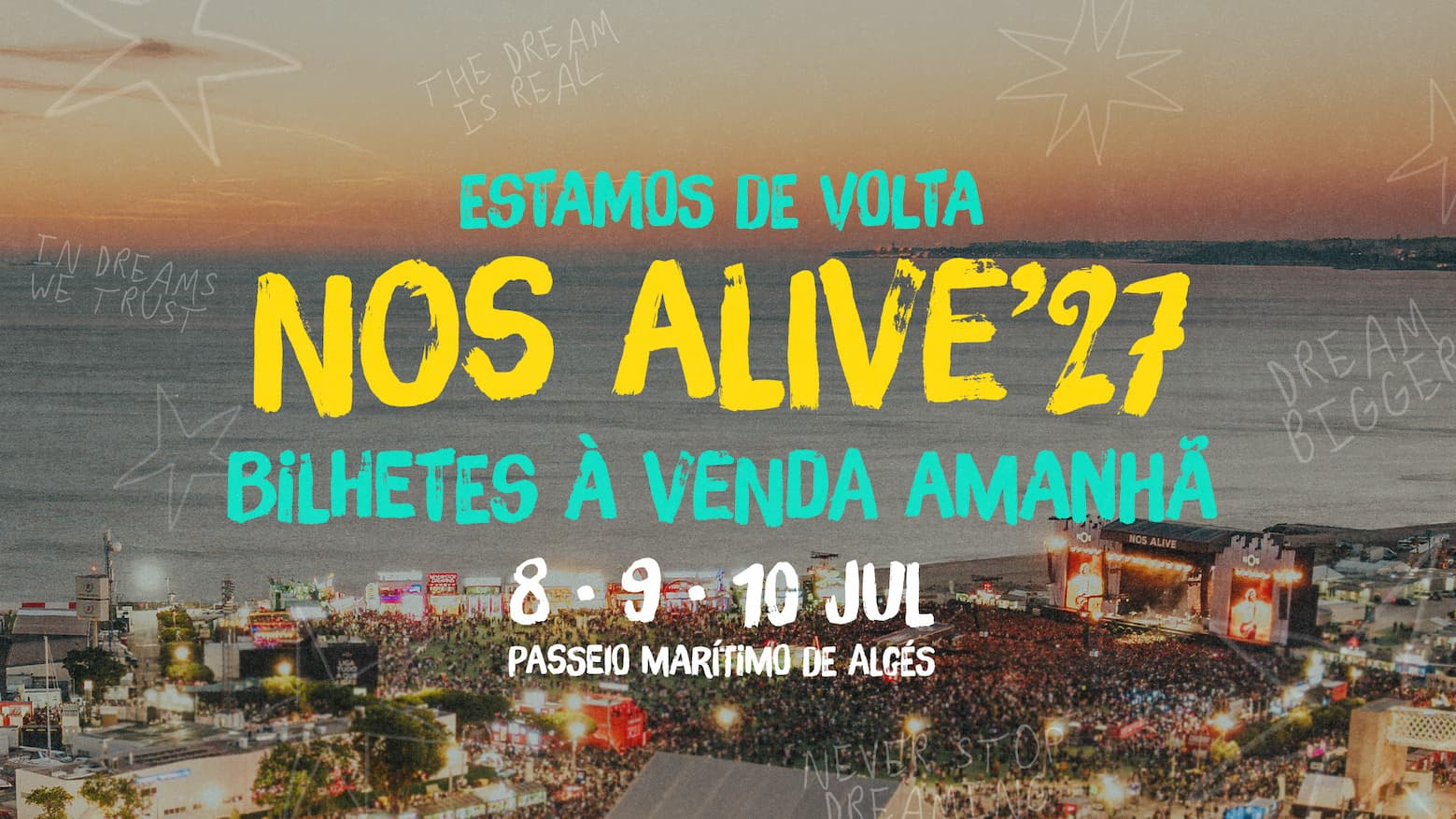 NOS Alive regressa ao Passeio Marítimo de Algés em julho de 2027
