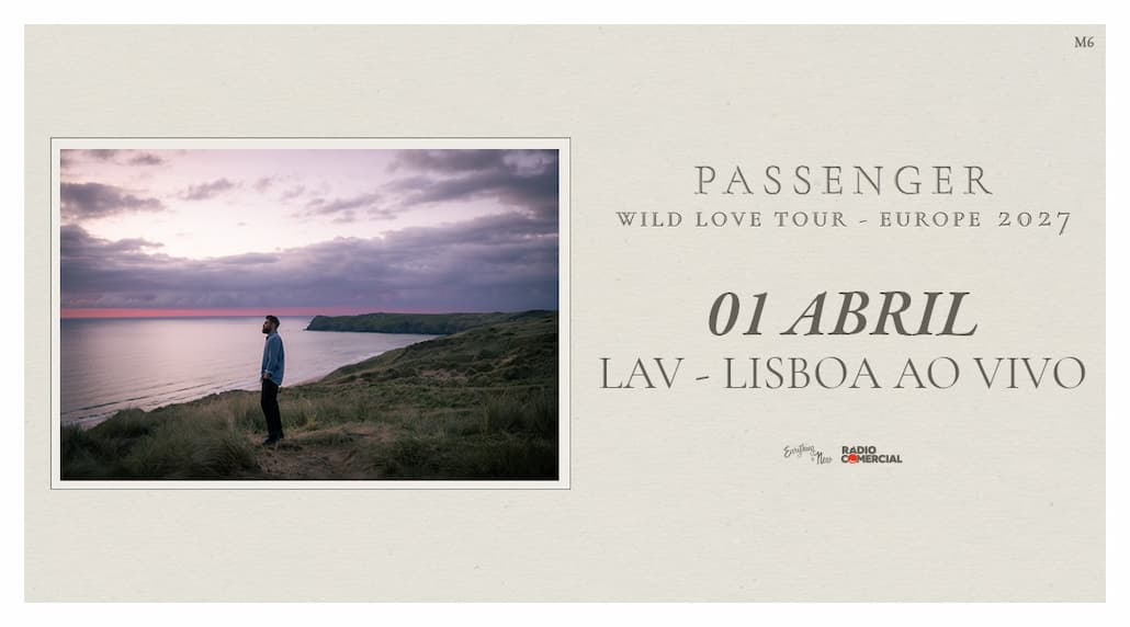 Passenger anuncia concerto no Lisboa ao Vivo em abril de 2027