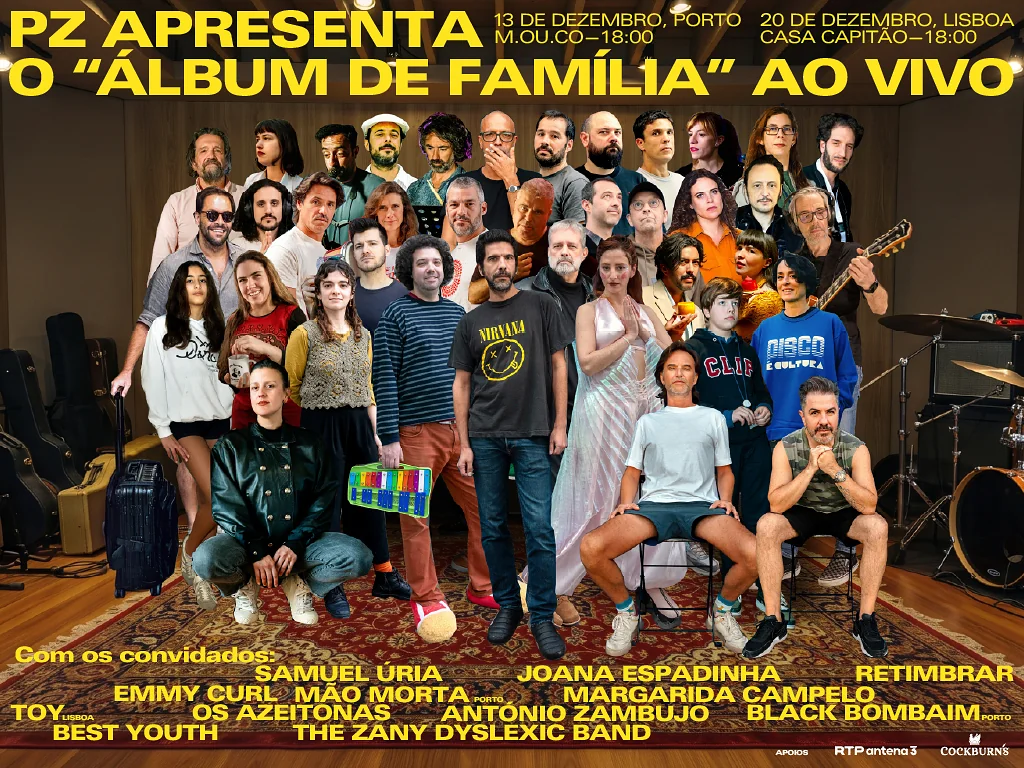 PZ reúne o “Álbum de Família” em concertos no Porto e em Lisboa